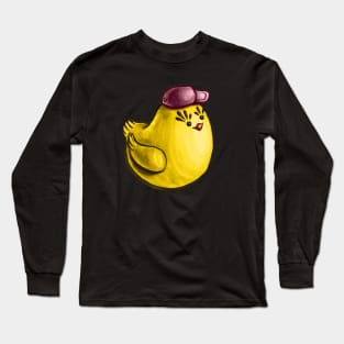 Cute Chicken With Hat Funny Cartoon Long Sleeve T-Shirt